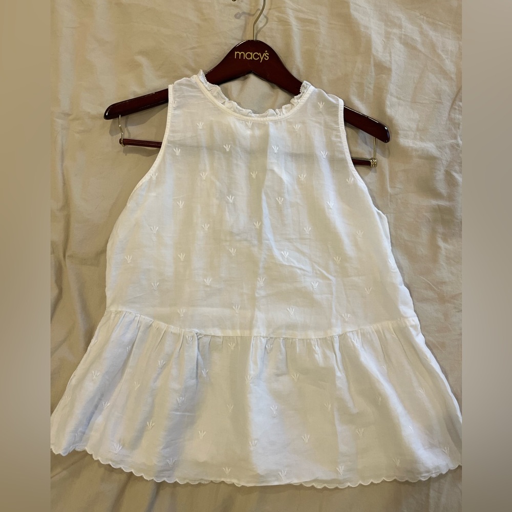 LOFT peplum top with bow on the back, size XS